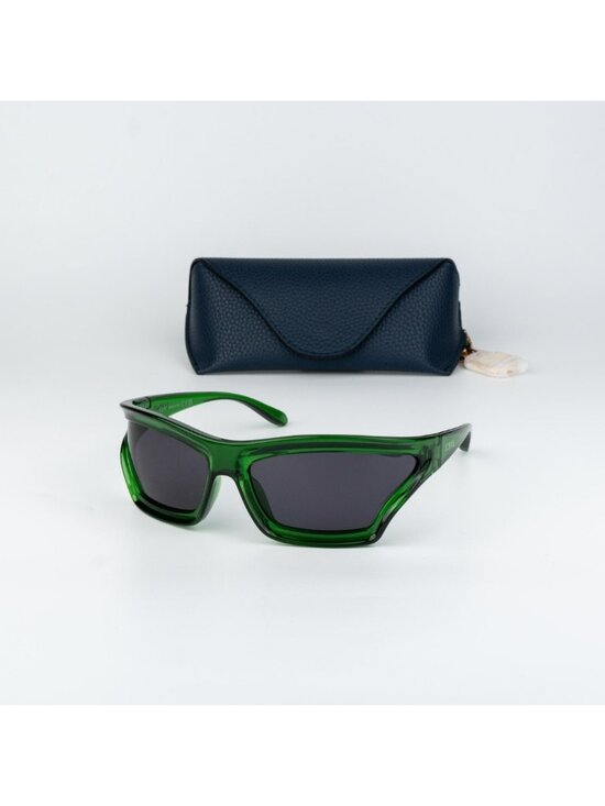 Loewe x PAULA\'S IBIZA Women Sunglasses Green Smoke Wraparound LW40143U 98A main image 8